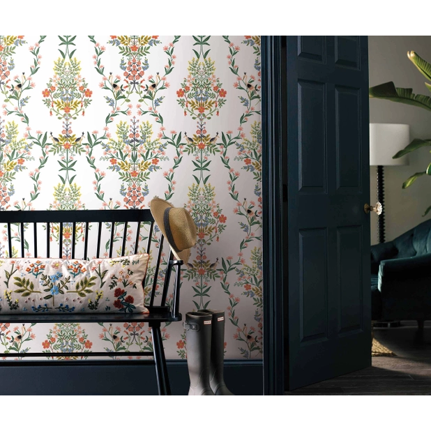 Rifle Paper Co Luxembourg Peel & Stick Wallpaper - White Multi