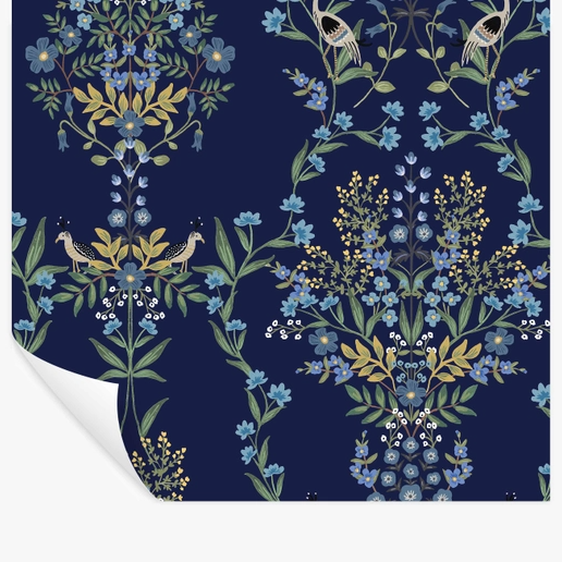Rifle Paper Co Luxembourg Peel & Stick Wallpaper - Navy