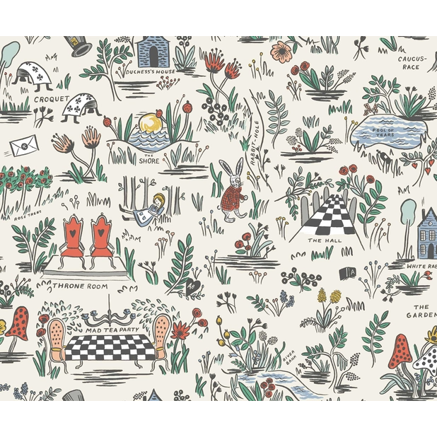 Rifle Paper Co Wonderland Peel & Stick Wallpaper - Cream
