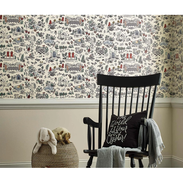 Rifle Paper Co Wonderland Peel & Stick Wallpaper - Cream