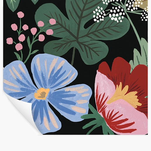 Rifle Paper Co Strawberry Fields Peel & Stick Mural - Black