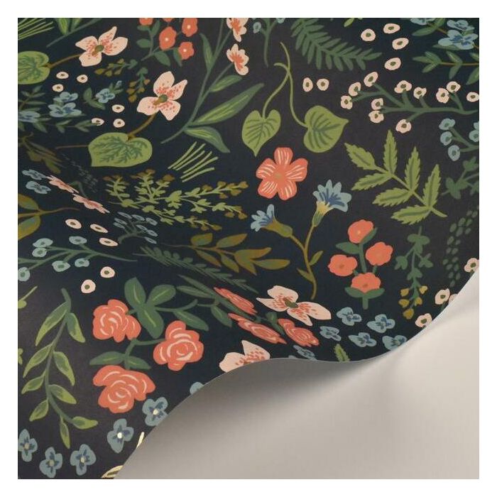 Rifle Paper Co Wildwood Wallpaper - Navy