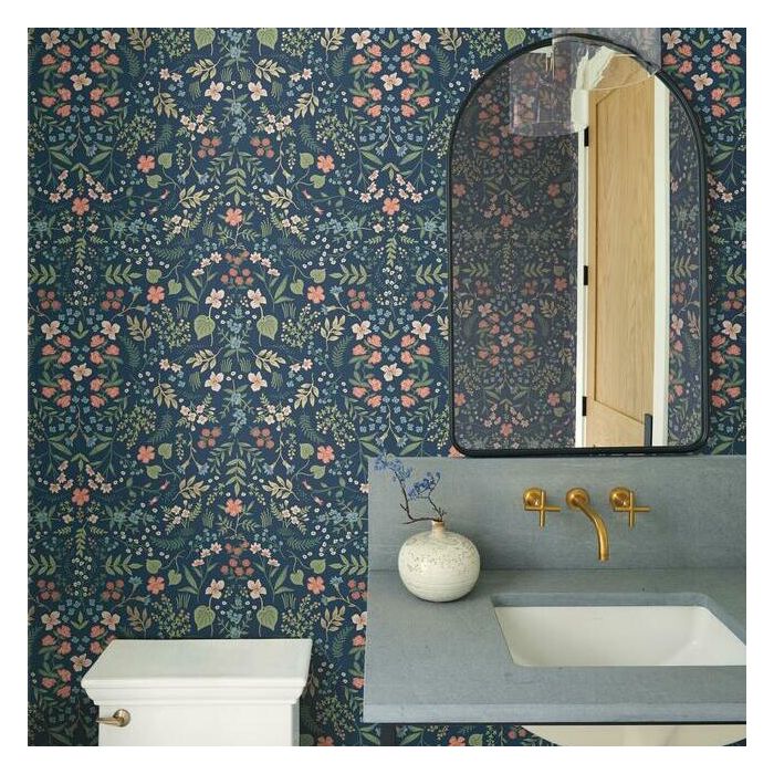 Rifle Paper Co Wildwood Wallpaper - Navy