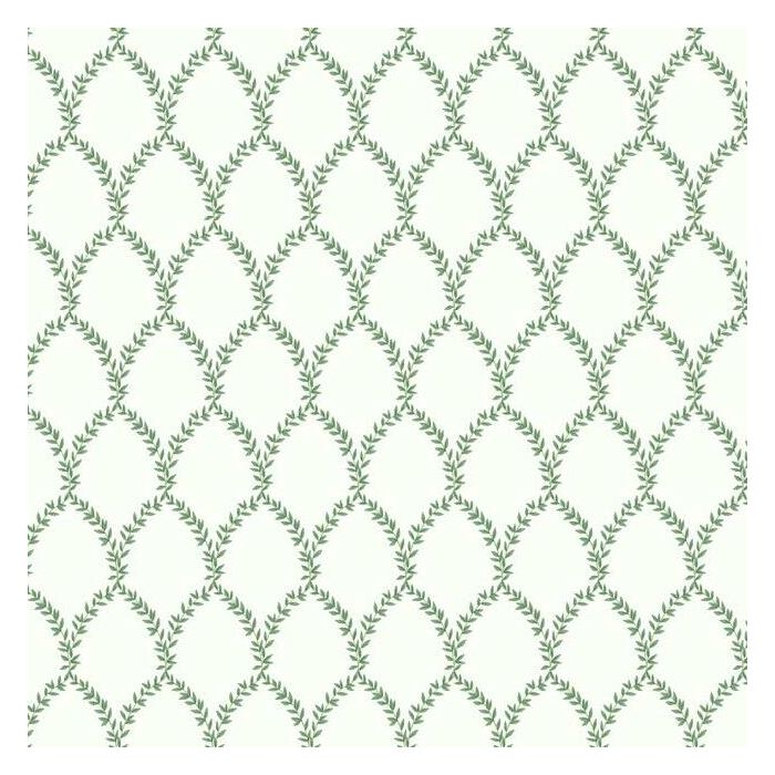 Rifle Paper Co Laurel Wallpaper - Green & White