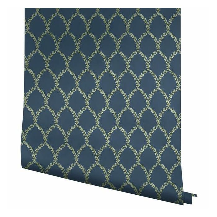 Rifle Paper Co Laurel Wallpaper - Navy