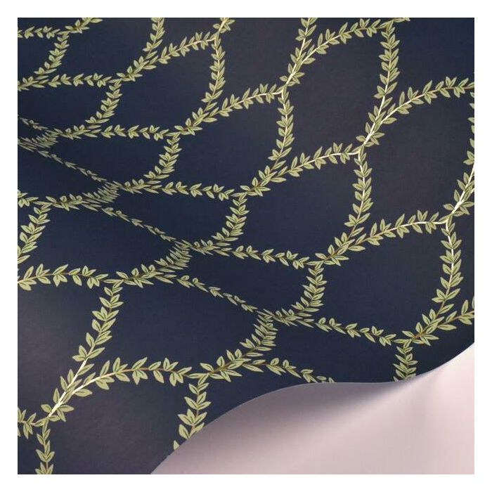 Rifle Paper Co Laurel Wallpaper - Navy