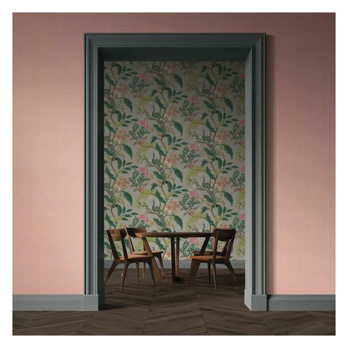 Rifle Paper Co Peacock Wallpaper - Linen