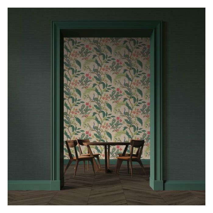 Rifle Paper Co Palette Sisal Wallpaper - Emerald