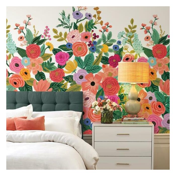 Rifle Paper Co Garden Party Wallpaper Mural - Rose Multi