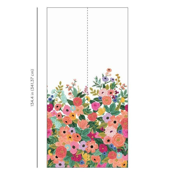 Rifle Paper Co Garden Party Wallpaper Mural - Rose Multi