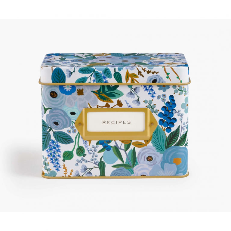 Rifle Paper Co Recipe Box - Garden Party Blue