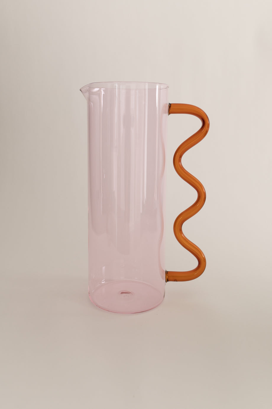 Wave Pitcher - Pink & Amber