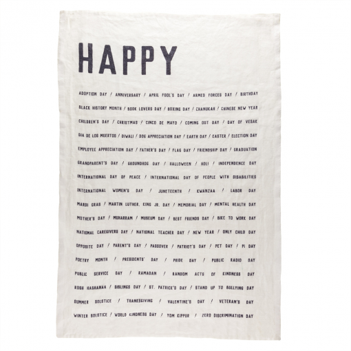 Tea Towel - Happy