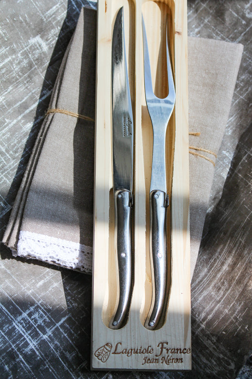 Laguiole Carving Set - Stainless Steel