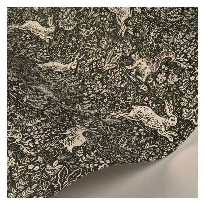 Rifle Paper Co Fable Wallpaper - Black & White