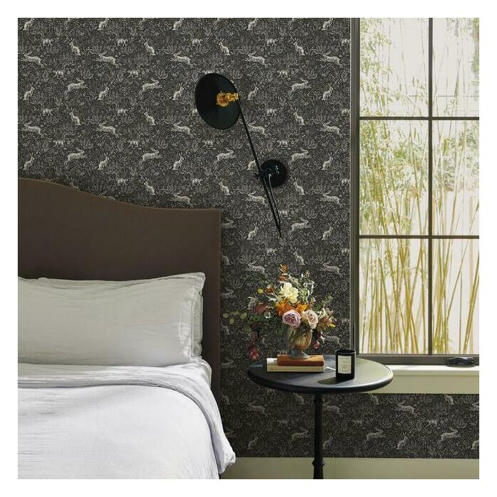 Rifle Paper Co Fable Wallpaper - Black & White