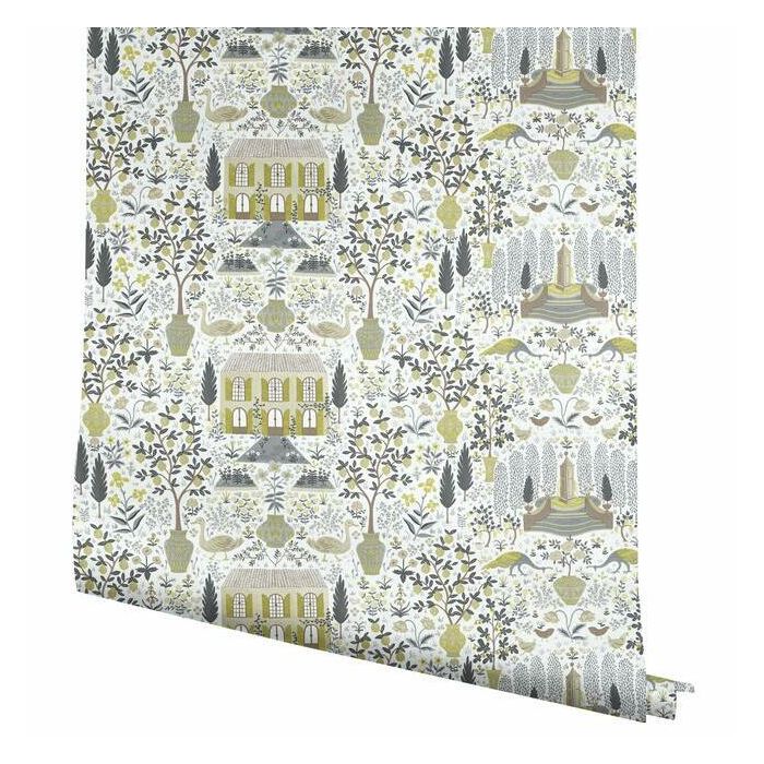 Rifle Paper Co Camont Wallpaper - Linen & Metallic Gold