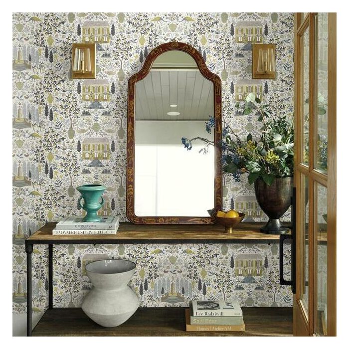 Rifle Paper Co Camont Wallpaper - Linen & Metallic Gold