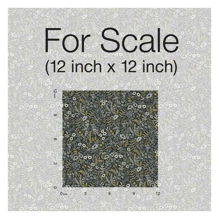 Rifle Paper Co Tapestry Wallpaper - Black Linen