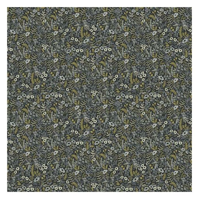Rifle Paper Co Tapestry Wallpaper - Black Linen