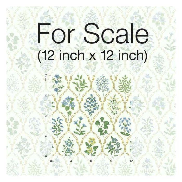 Rifle Paper Co Hawthorne Wallpaper - Blue & Green