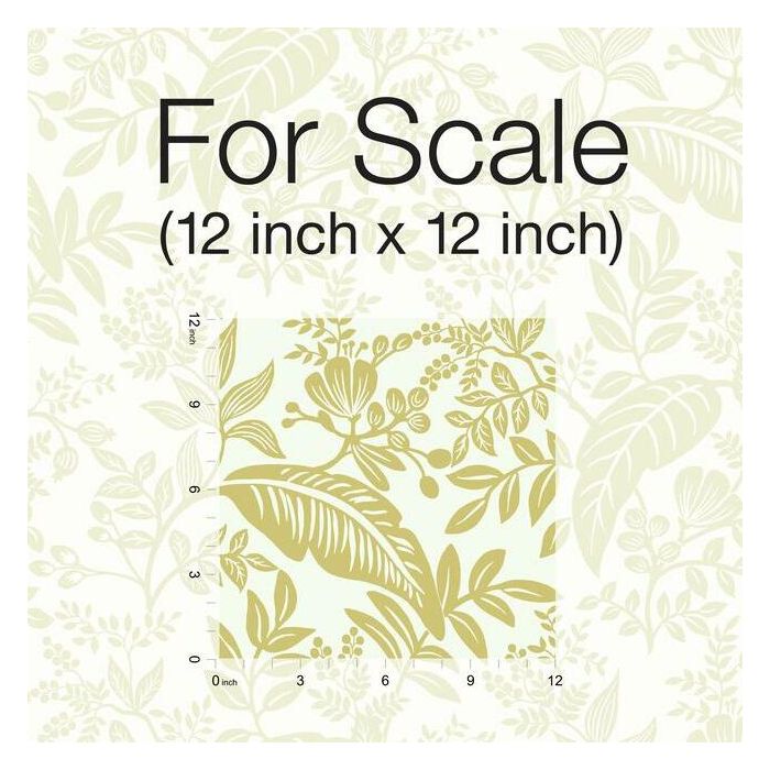 Rifle Paper Co Canopy Wallpaper - Metallic Gold & White