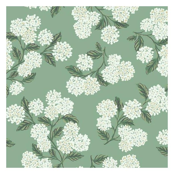 Rifle Paper Co Hydrangea Wallpaper - Jade