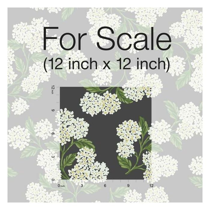 Rifle Paper Co Hydrangea Wallpaper - Black & White