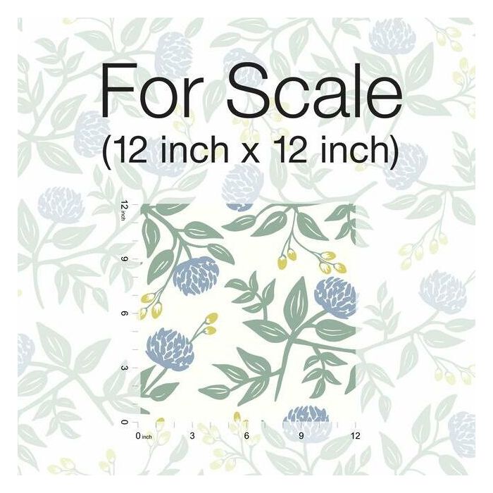 Rifle Paper Co Peonies Wallpaper - Periwinkle & Sage