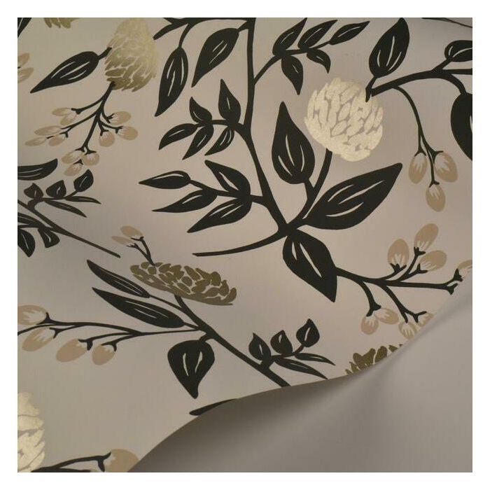 Rifle Paper Co Peonies Wallpaper -White & Black