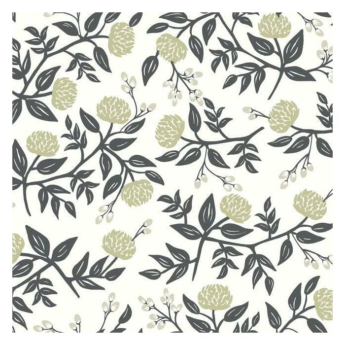 Rifle Paper Co Peonies Wallpaper -White & Black
