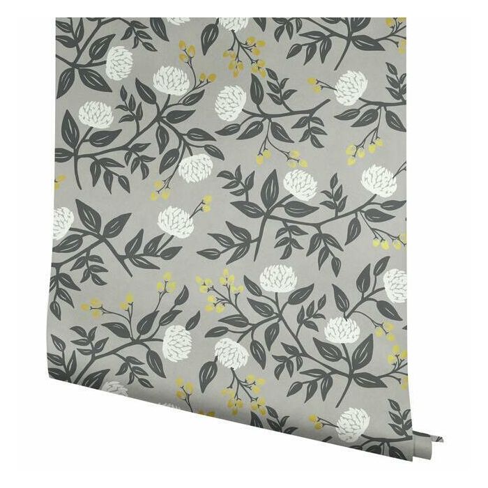 Rifle Paper Co Peonies Wallpaper - Grey