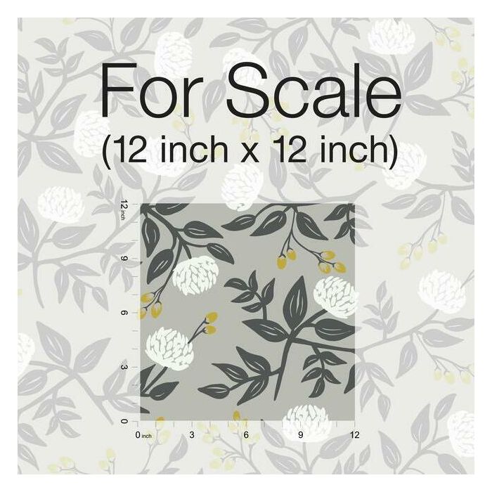 Rifle Paper Co Peonies Wallpaper - Grey