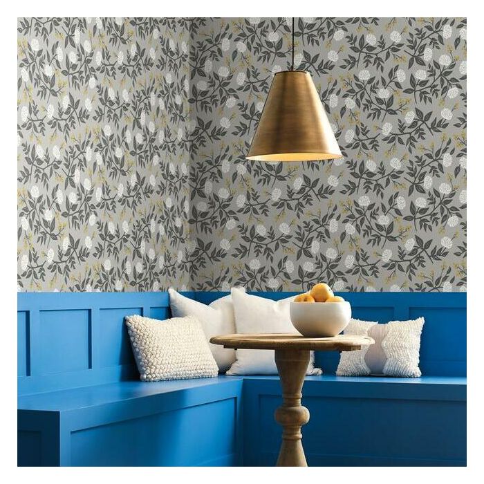 Rifle Paper Co Peonies Wallpaper - Grey