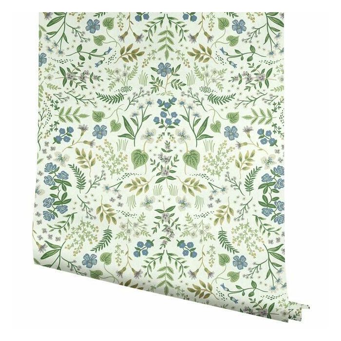 Rifle Paper Co Wildwood Wallpaper - Blue & Green