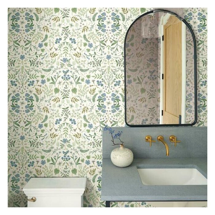 Rifle Paper Co Wildwood Wallpaper - Blue & Green