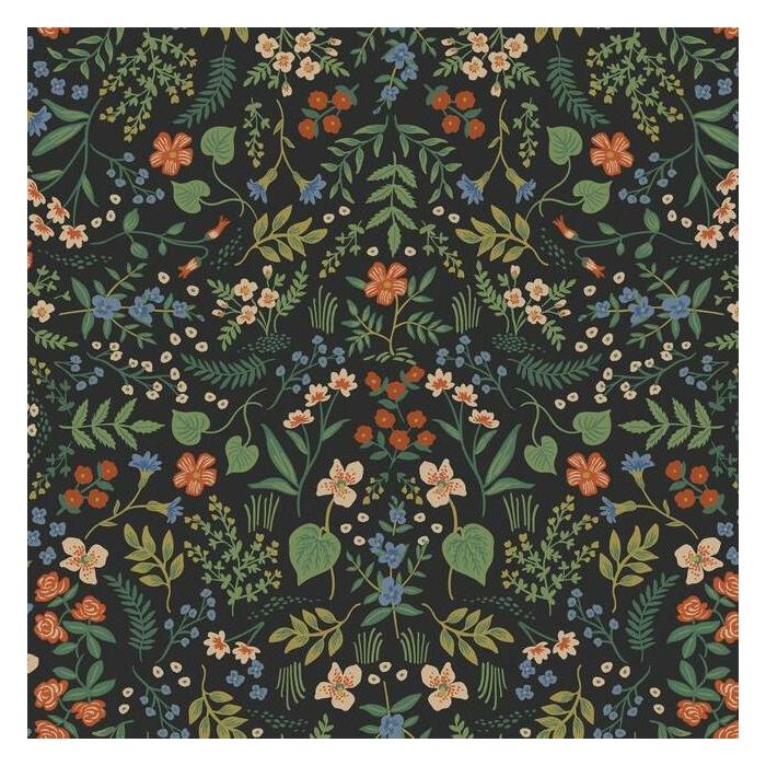 Rifle Paper Co Wildwood Wallpaper - Black Multi