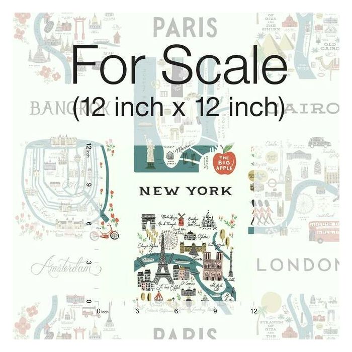 Rifle Paper Co City Maps Peel & Stick Wallpaper - Blue & Red