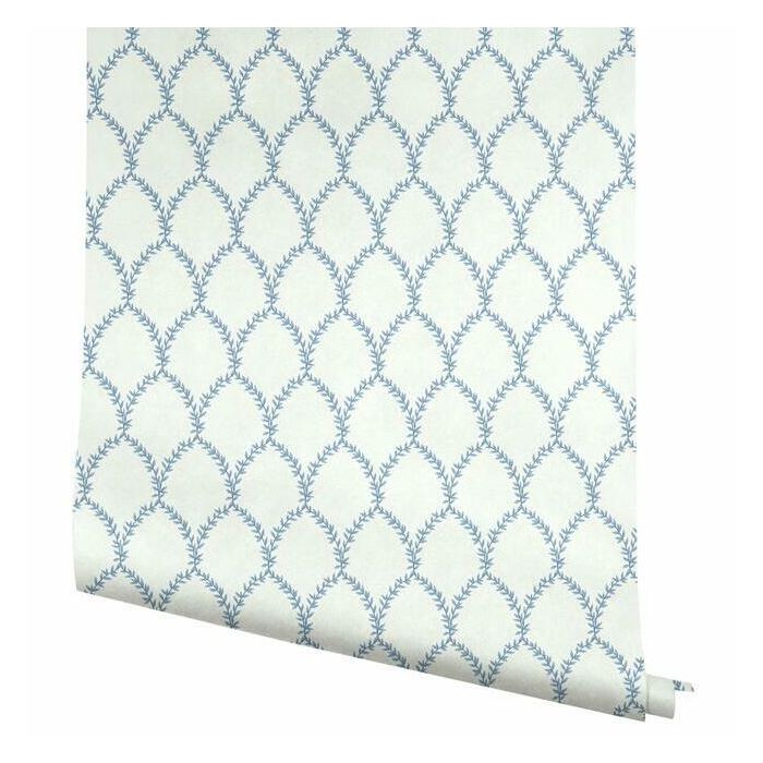 Rifle Paper Co Laurel Wallpaper - Blue & White