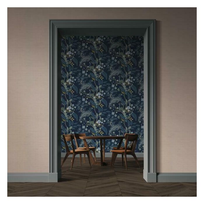 Rifle Paper Co Peacock Wallpaper - Navy