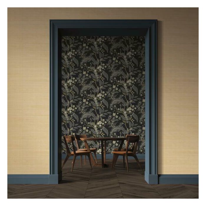 Rifle Paper Co Peacock Wallpaper - Black