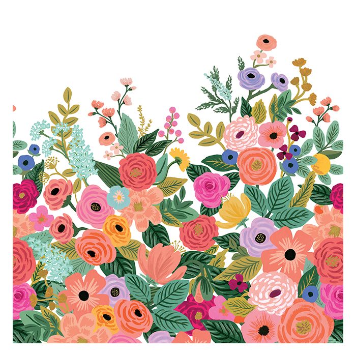 Rifle Paper Co Garden Party Wallpaper Mural - Rose Multi