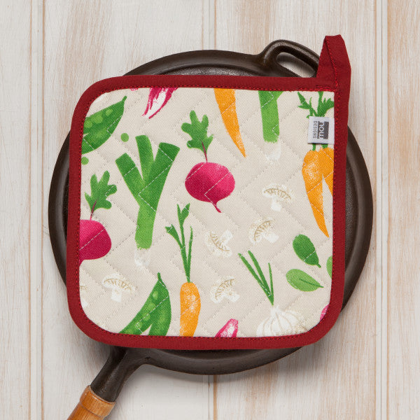 Pot Holder Oven Mitt Set - Veggies