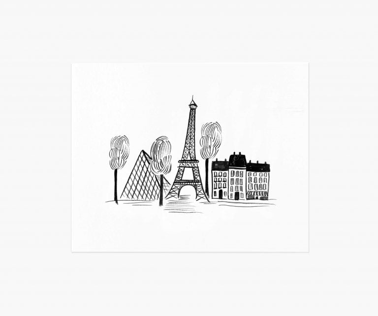 Rifle Paper Co 8x10 Art Print - Paris Sketch