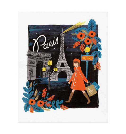 Rifle Paper Co 8x10 Art Print - Travel Paris