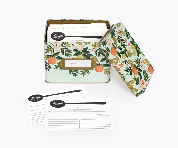 Rifle Paper Co Recipe Box - Citrus Floral