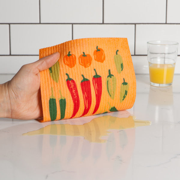 Swedish Dishcloth - Chili Peppers