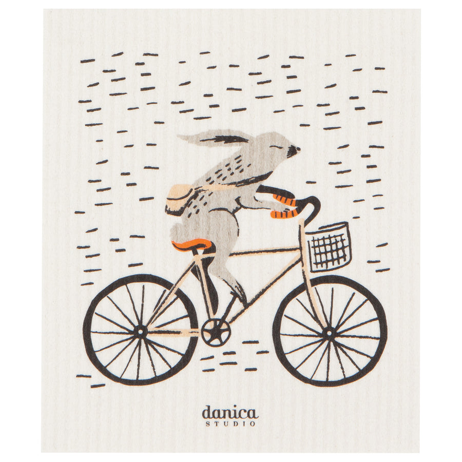 Swedish Dishcloth - Bunny Bike