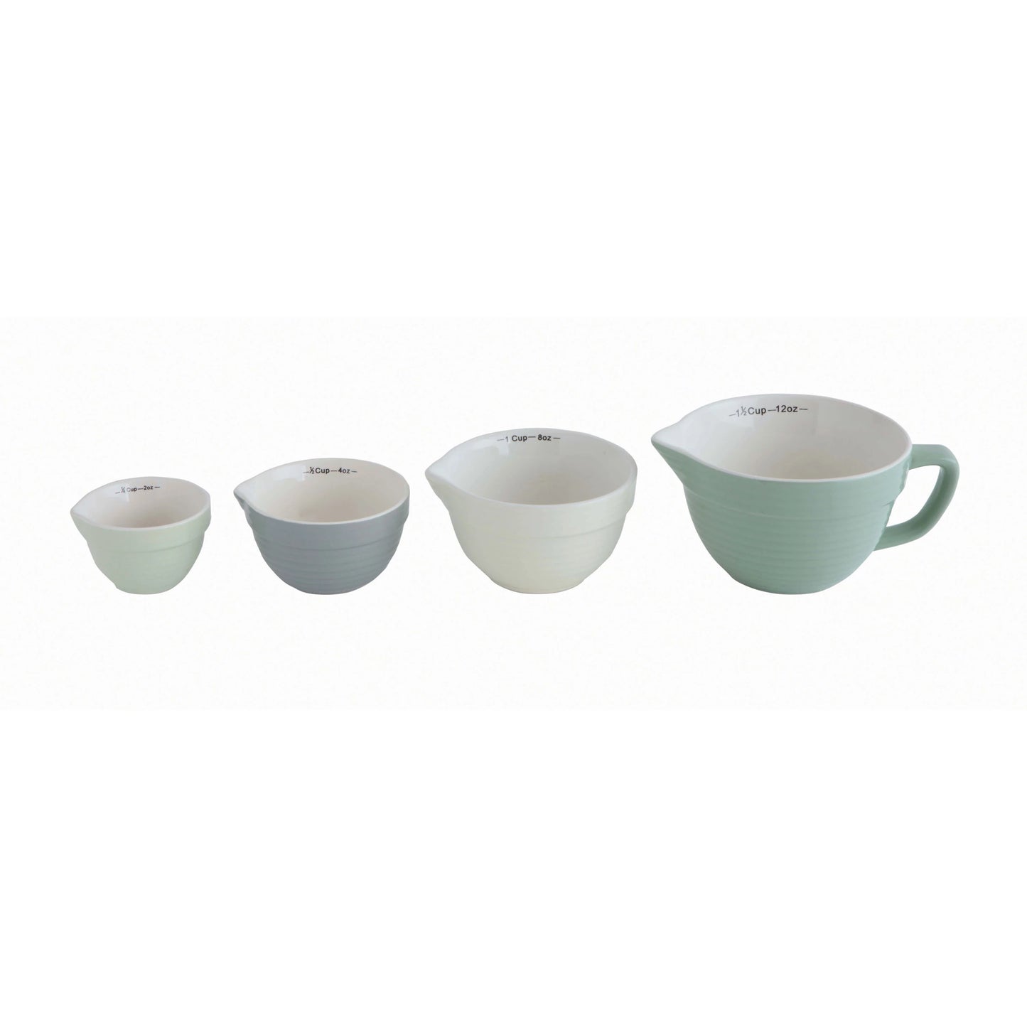 Batter Bowl Measuring Cups - Greens
