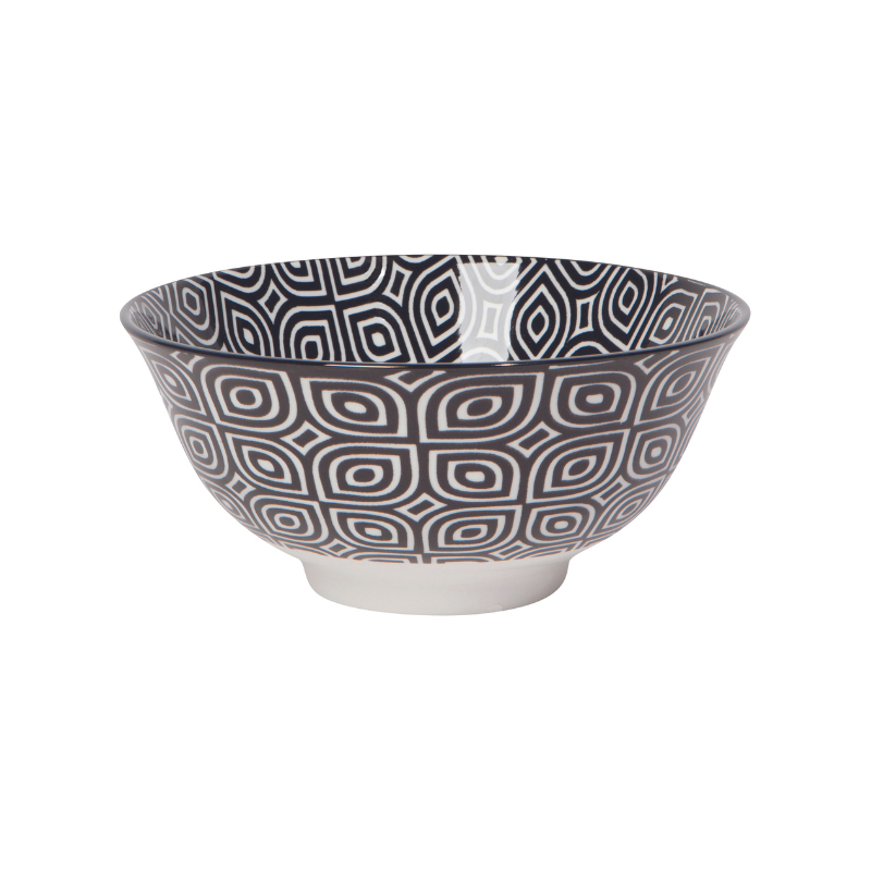Stamped Bowl - Black Geo
